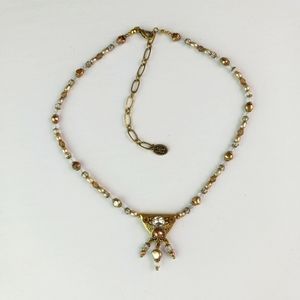 Mikal Golan Pearl and Crystal Necklace